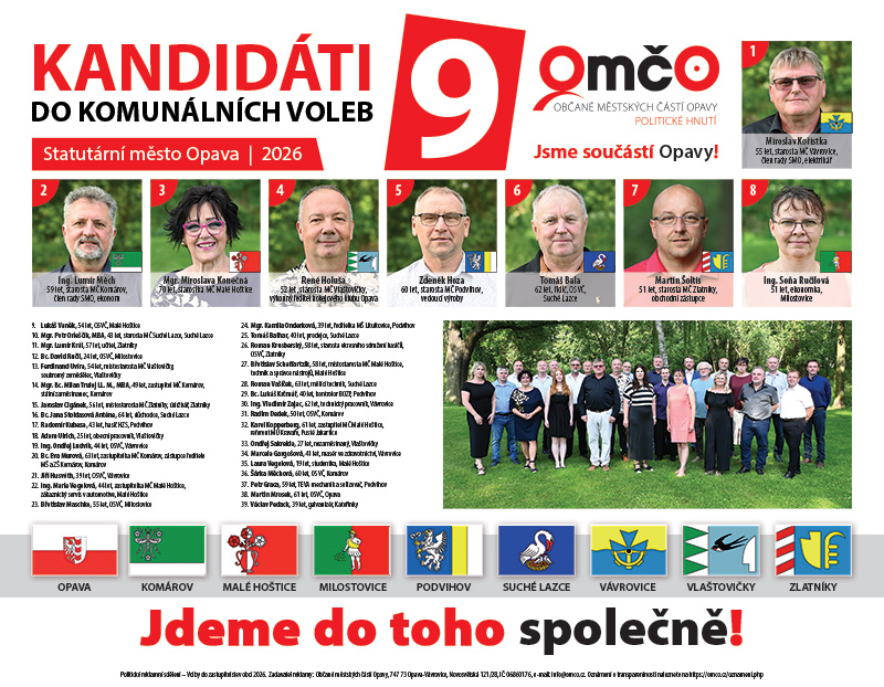 Kandidáti OMČO do komunálních voleb 2026 Kandidáti OMČO do komunálních voleb 2026